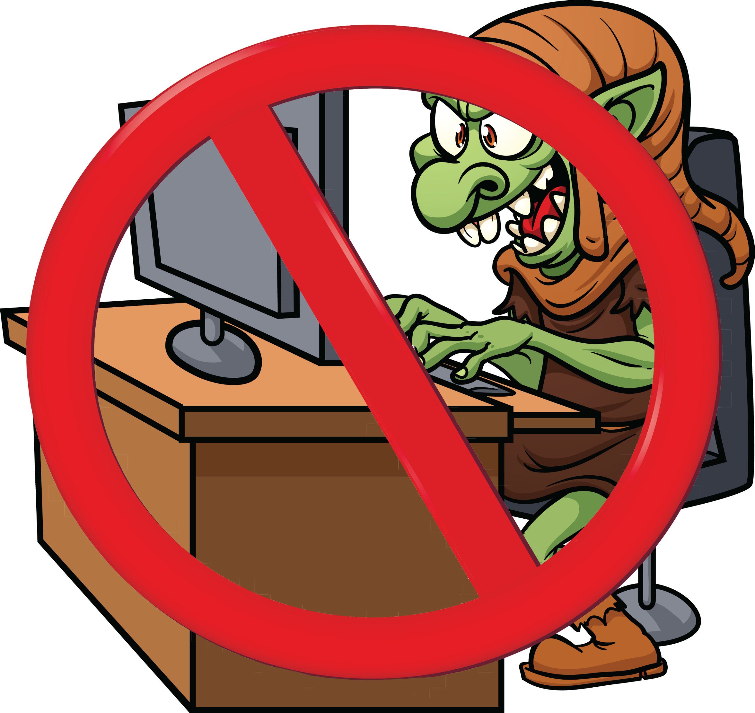 Troll on a computer