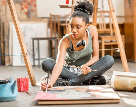 Black women painting