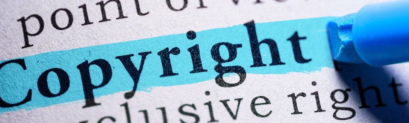 The word Copyright highlighted in blue