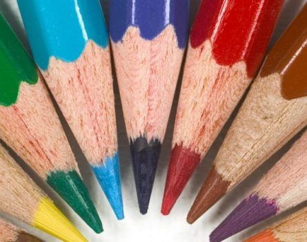 Colored pencils to help with Copyright education