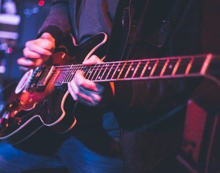 Man playing a guitar