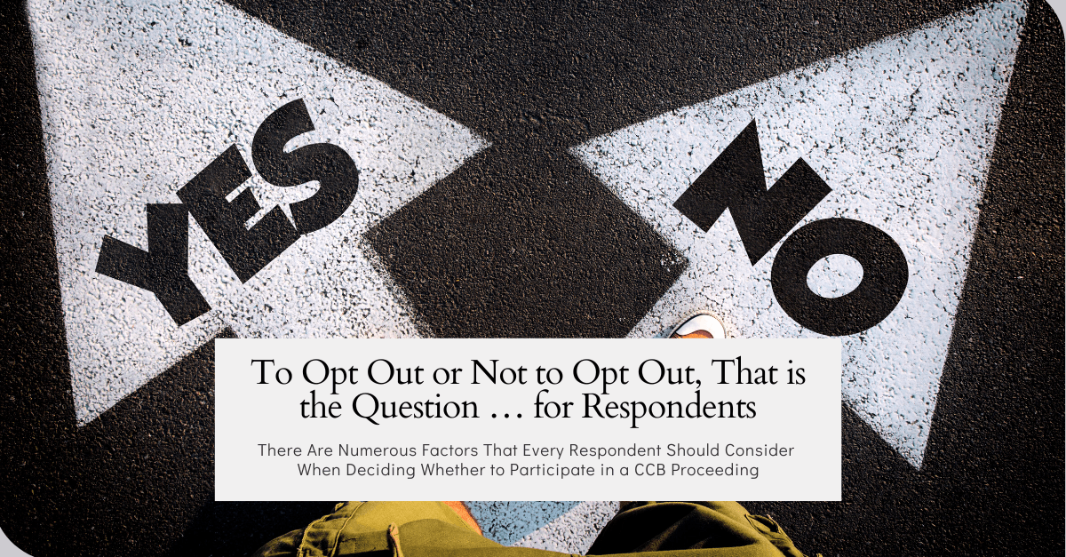 To Opt Out Or Not To Opt Out For Respondents Copyright Alliance